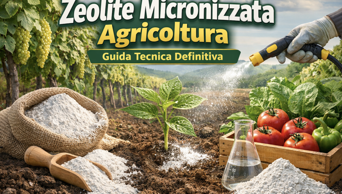 Zeolite micronizzata agricoltura applicazione su suolo e piante con trattamento fogliare e miglioramento della fertilità